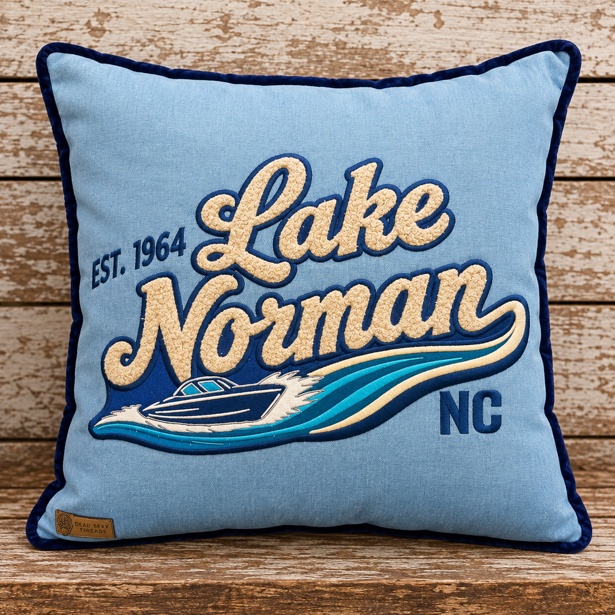 The Making Waves Lake Norman Pillow