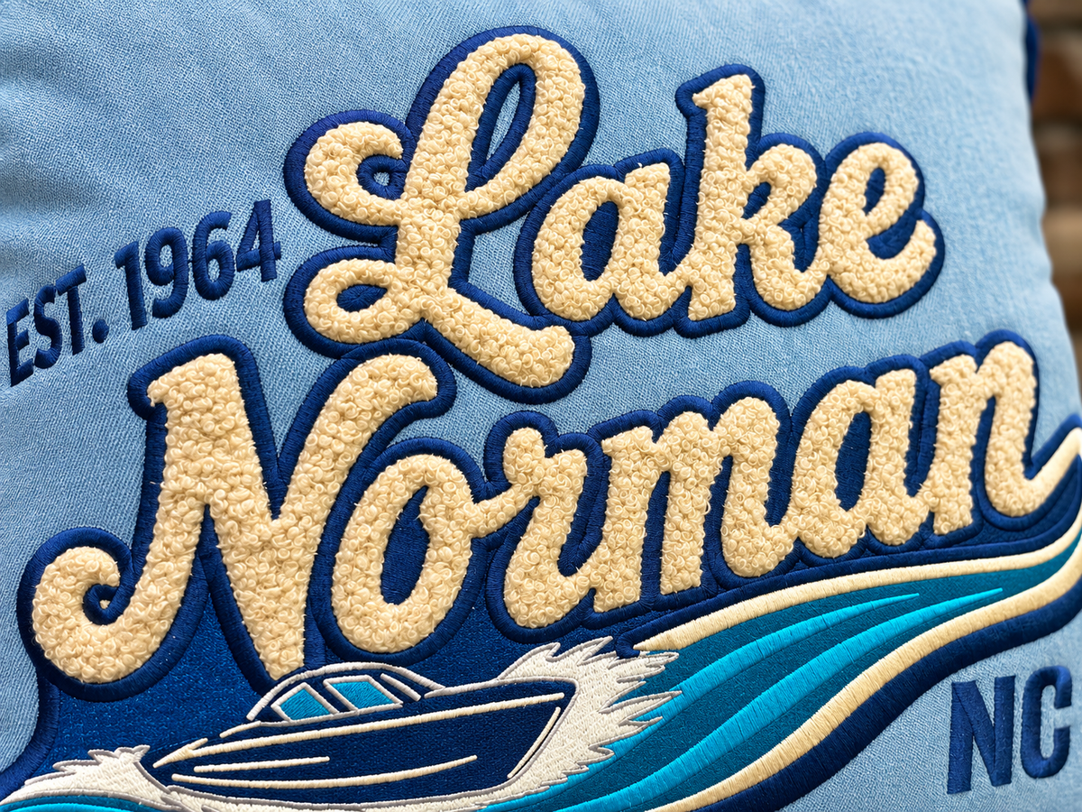 The Making Waves Lake Norman Pillow