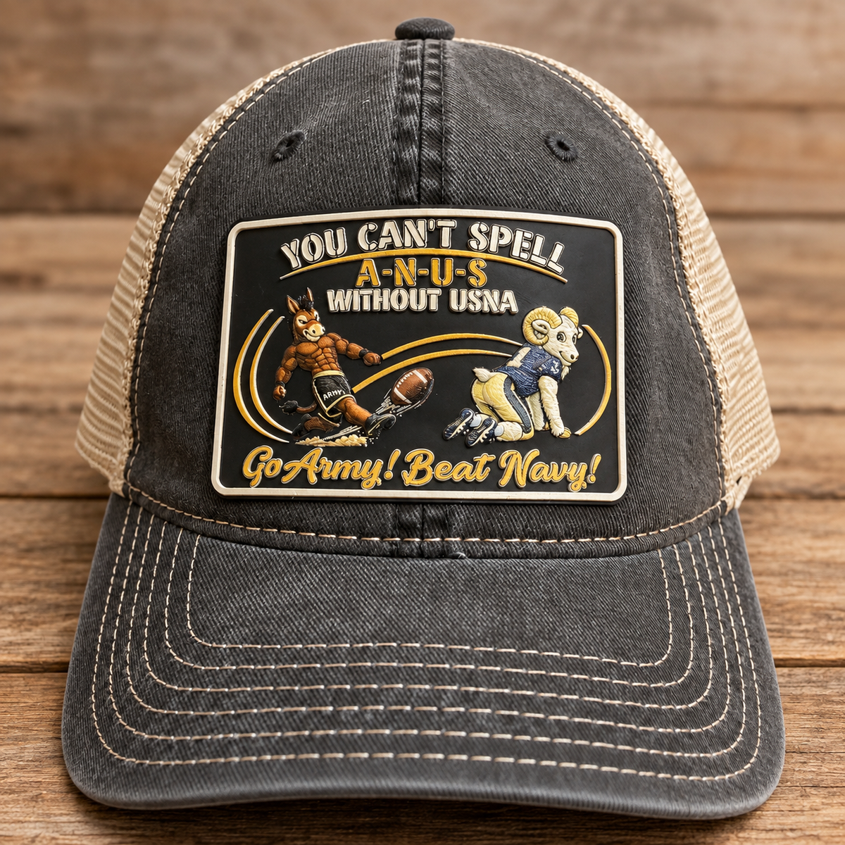 Army-Navy Spelling Lesson – 3D Patch Hat